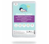 Easy Dort | Matelas 60x140 cm Climatisé Double Face | Hiver & Été | Frais & Chaud | Matelas Lit bébé Lit Enfant 60 x 140 cm | Épaisseur 10 cm | Bambou | Fabriqué en France