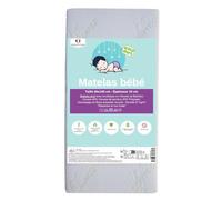 Easy Dort Matelas bébé 60x140 cm | Berceau ou lit bébé | Fabriqué en France | Été & Hiver | Double Face | Très Confortable | Housse en Bambou | Blanc |