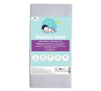 Easy Dort Matelas bébé 70x140 cm | Berceau ou lit bébé | Fabriqué en France | Été & Hiver | Double Face | Très Confortable | Housse en Bambou | Blanc