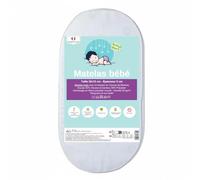 Easy Dort - Matelas couffin bébé 32 x 72 cm - Berceau, nacelle ou lit bébé - Housse en Bambou | Été & Hiver | Double Face | Très Confortable | Fabrication Française 32x72 cm | Oeko tex® | Blanc