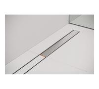 Easy Drain Compact Clean Caniveau de douche - 120cm - dryphon - réversible - bride de plancher - acier inoxydable brossé edcomztdryfl120