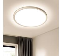 EASY EAGLE Plafonnier LED 36W 3240LM IP44 Étanche Luminaire 3000K Blanc Chaud Mince Lampe Plafond Moderne Rond pour Cuisine Salon Chambre Couloir Bureau Ø30CM