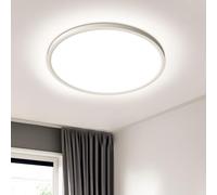 EASY EAGLE Plafonnier LED 36W 3240LM IP44 Étanche Luminaire 4000K Blanc Naturel Mince Lampe Plafond Moderne Rond pour Cuisine Salon Chambre Couloir Bureau Ø30CM