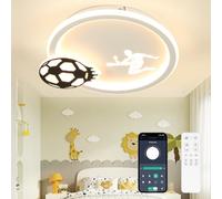 EASY EAGLE Plafonnier LED Moderne: Dimmable Lampe de Plafond Télécommande, 3000k-6500k Luminaire Plafonnier pour Salon, Chambre, Salle à Manger, Cuisine, 40W, 46CM