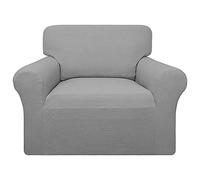Easy-Going 100% Waterproof Chair Couch Cover, Dual Waterproof Sofa Cover, Stretch Jacquard Sofa Slipcover, Leakproof Furniture Protector for Kids, Pets, Dog and Cat (Chair, Light Gray)