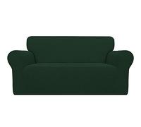 Easy-Going Housse de Canapé Extensible 1 Pièce Protecteur de Meuble Doux avec Élastique Bas Tissu Jacquard Polyester Elasthanne Petits Carreaux (Safett, Vert foncé)