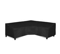 Easy-Going Housse de canapé sectionnel en Forme de V imperméable et résistante pour Meubles de Jardin avec Grille d'aération, 226,1 cm (L) x 85,1 cm (P) x 78,7 cm (H), Noir
