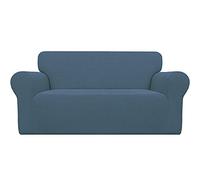 Easy-Going Stretch Oversized Loveseat Slipcover 1-Piece Sofa Cover Furniture Protector Couch Soft with Elastic Bottom for Kids Polyester Spandex Jacquard Fabric Small Checks Bluestone