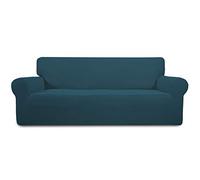Easy-Going Stretch Sofa Slipcover 1-Piece Sofa Cover Furniture Protector Couch Soft with Elastic Bottom for Kids, Polyester Spandex Jacquard Fabric Small Checks (Sofa, Deep Teal)