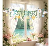 EASY JOY Guirlande de Marguerites et Fleurs Sauvages, Bannière Florale Multicolore, Décoration Printemps Été pour Chambre d'enfant, Fête de Jardin, Mariage, Baby Shower, Anniversaire