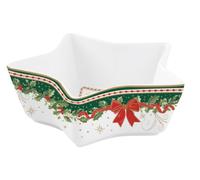 Easy Life CHER1323 Bol de Noël Heritage 15 cm | Motif de Noël, porcelaine, décoration houx, design festif, coffret cadeau inclus