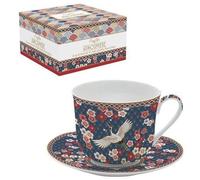 EASY LIFE Coffret 1 tasse déjeuner 400ml + sous tasse porcelaine OKINAWA