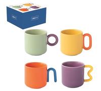 Easy Life COFFRET 4 MUGS 35 CL EN PORCELAINE CREATIVE COLORE