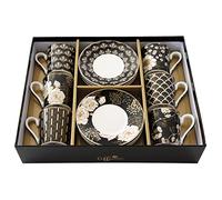 Easy life - easy life servizio caff set 6 tazzine espresso con piattino in porcellana fine china in scatola regalo capacit ml. 100r0126#artf