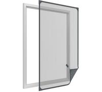 easy life Moustiquaire avec cadre magnétique en PVC pour fenêtres facile à instaler sans perçage - Anthracite 120 x 140 cm