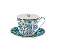 EASY LIFE Tasse petit déjeuner avec assiette 400 ml en porcelaine Jungle