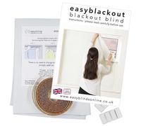 Easyblinds Easyblackout Store occultant avec Ruban adhésif, Blanc, pour fenêtres jusqu'à 100x135cm, Autres Disponibles, Faire n’Importe Quelle Forme/Taille, Design breveté, Occultation complète