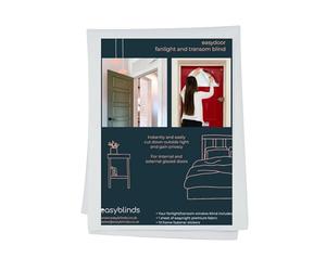 Easyblinds Easydoor Store pour imposte, Facile et Rapide à Installer, Blanc, pour fenêtre jusqu'à 50x90cm, Fixation autocollante, Couper pour créer n'importe Quelle Forme/Taille