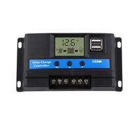 EasyByMall Contrôleur de charge solaire 12 V/24 V - Identification automatique - Affichage LCD - Régulateur de tension avec plusieurs protections pour réverbère de camping-car, système domestique