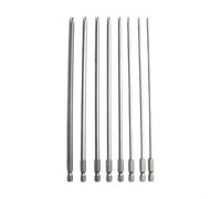 EasyByMall Jeu d'embouts de tournevis Torx de 200 mm de longue portée T8-T40 pour perceuses pour visseuses à percussion en alliage d'acier