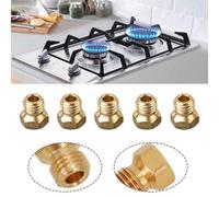 EasyByMall Kit de conversion de cuisinière à gaz en laiton, 10 pièces, ensemble de buses de brûleur naturel à GPL (0,5/0,7/0,87/1,02 mm), compatible avec les tables de cuisson résidentielles et
