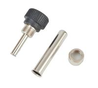 EasyByMall Lot de 3 accessoires pour station de soudage avec poignée en fer pour série 936, boîtier en acier inoxydable avec bouchon à vis en caoutchouc et manchon résistant à la chaleur