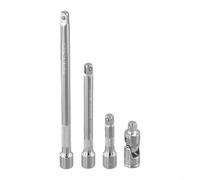 EasyByMall Lot de 4 rallonges de douilles en métal de 6,35 mm pour les
