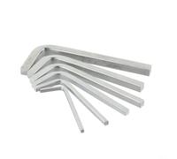 EasyByMall Lot de 6 clés à tête carrée en forme de L en acier au chrome vanadium de 3 à 8 mm pour serrer les vis, kit de réparation à faire soi-même