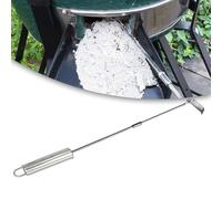 EasyByMall Râteau à cendres de barbecue en acier inoxydable pour Kamado Joe, barbecue à charbon et poêle à bois, 45,7 cm pour enlever efficacement les cendres
