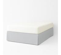 EasyCosy Cache Sommier ATENEA 135x200 Microfibre Volant 32 cm Gris Clair | Habille et protège le sommier avec des élastiques de maintien pour un ajustement parfait.