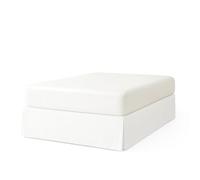 EasyCosy Cache Sommier ATENEA 180x200 Microfibre Volant 32 cm Blanc