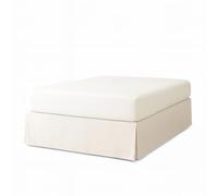 EasyCosy Cache Sommier ATENEA 180x200 Microfibre Volant 32 cm Écru | Habille et protège le sommier avec des élastiques de maintien pour un ajustement parfait.