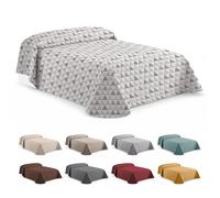 Easycosy Couvre-Lit Boutis Matelassé 230x260 cm pour Lit 140x200/150x200 - Courtepointe Légère Été & Mi-Saison, Motif Losanges, Microfibre Respirante - Oeko-TEX®
