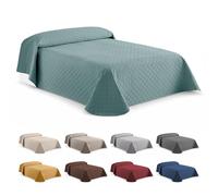 EasyCosy Couvre-Lit Boutis Matelassé Jeté de Lit 230x260 cm Aigue-marine | Léger, respirant et élégant, il protège le lit tout en apportant une touche décorative à la chambre.