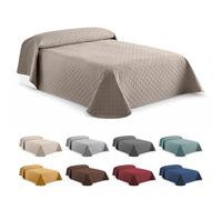 EasyCosy Couvre-Lit Boutis Matelassé Jeté de Lit 230x260 cm Beige | Léger, respirant et élégant, il protège le lit tout en apportant une touche décorative à la chambre.