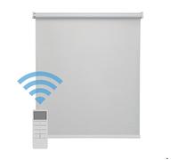 Easydeco - Store Enrouleur motorisé à batterie Blackout- Occultant - Gris - 135 x 190 cm