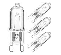 EASYIVY Ampoule Halogène G9 Pour Four 25W 230V Tolérance 300°C, Lot de 4 | Ampoule de Four G9 Dimmable pour AEG/Neff/Whirlpool/Smeg/Bosch, Micro-ondes, Blanc Chaud 2700K