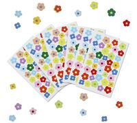 EASYKEENECOM Lot de 20 feuilles d'autocollants de fleurs, mini fleurs colorées, imperméables, décoratives pour albums de scrapbooking, blocs-notes, vélos, voitures, motos, verres