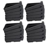 EASYKEENECOM Lot de 48 Supports Triangulaires Respirants, Pieds De Pot De Fleurs en Plastique Invisibles, Jardin Triangulaires pour Pot De Fleurs Intérieur Et Extérieur, Jardin, Terrasse (Noir)