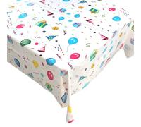 EASYKEENECOM Nappe de table jetable en plastique pour fête d'anniversaire - Accessoire de décoration de table pour enfants garçons et filles - 137 x 274 cm