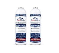EasyKlima Lot de 2 réfrigérants avec DYE - Remplacement pour R410A / R32 / R22 - Recharge de climatisation avec colorant anti-fuite - Service de climatisation DIY