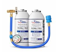EasyKlima R134a Kit de réfrigérant avec DYE et tuyau - 2 boîtes de recharge pour climatisation de voiture (1996-2016) | Facile à utiliser | Qualité professionnelle Veltao