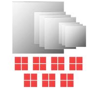 EASYLIFE Ensemble de miroirs muraux carrés 7 pcs Verre, VIDAXL, Cadre stable LL1723