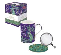 Easylife - Impérial Peacock - coffret cadeau tisanière en porcelaine avec filtre inox - EASYLIFE