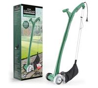 EASYmaxx Brosse de nettoyage électrique, brosse de nettoyage avec 2 embouts de brosse inclus, brosse à joints et appareil de nettoyage, avec filet de récupération de 1,3 l, roue de guidage, capot de