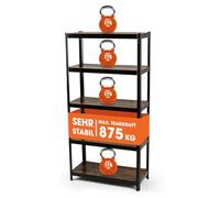EASYmaxx Étagère sur Pied, Design Industriel, 180 x 90 x 40 cm, avec capacité de Charge de 875 kg, étagère de Rangement, 175 kg/Niveau, élégante avec 5 étagères réglables pour Plus d'ordre dans Le
