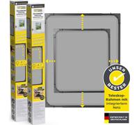 EASYmaxx Insect Protect - Moustiquaire télescopique - anthracite - lot de 2