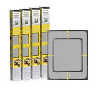 EASYmaxx Insect Protect | Moustiquaire télescopique | Moustiquaire de fenêtre | avec cadre prémonté | moustiquaire extensible | moustiquaire intégrée | anthracite | set de 4 pièces