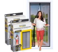 EASYmaxx Moustiquaire de Porte avec Fermeture magnétique | 90x210 cm - pour Porte de Balcon/Cave/terrasse | Montage Facile par Collage sans percer ni Visser | Moustiquaire découpable [2 Pièces]