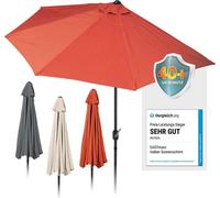 EASYmaxx Parasol avec protection UV - semi-circulaire 270x140 cm - terracotta